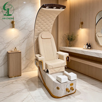 Fauteuil de pédicure spa Jincheng Beauty Salon avec bain de pieds tourbillonnant sans tube pour podologie et manucure, massage tactile européen