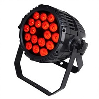 Projecteur LED professionnel DMX512 IP65 18x12W RGBWA+UV 6-en-1 étanche en alliage d'aluminium 10 canaux pour extérieur