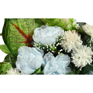 <b>Artificial</b> Blue White Flower <b>Bouquet</b> Decorative Wreaths and Swags Floral Arrangement for Home Wedding Event Decoration - Product Image 3