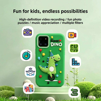 Lindo Teléfono Celular Electrónico para Niños, Juguete para Niños Pequeños, Teléfono Inteligente con Almacenamiento Interno, Regalos de Cumpleaños para Niños de 3 a 12 Años