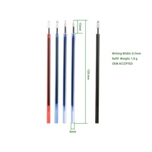 Cartouche de <span class=keywords><strong>recharge</strong></span> pour stylo à bille GemFully OEM, encre bleue, noire, rouge, pour l'école - Product Image 1
