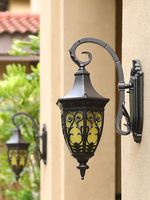 Lampe murale de jardin à LED en aluminium, étanche, de style européen antique rétro classique vintage, pour portail principal extérieur