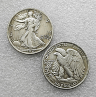 Pièces de monnaie commémoratives Walking Liberty Half Dollar des États-Unis, 1921-P, S, D, cadeaux, décoration de la maison
