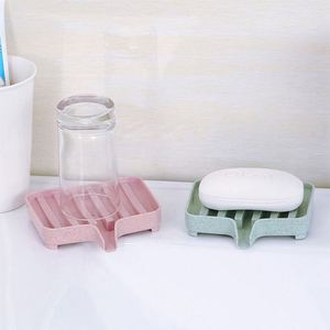 Bathroom Toilet <b>Kitchen</b> <b>Rack</b> Cases Bath Storage Box Drain Tray Silicone Drain Soaps Dish Holder - Product Image 5