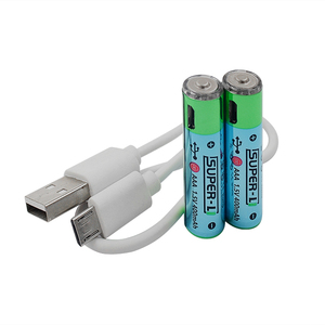 2020 Usine En Gros Pas Cher Coût Rechargeable Triple a <span class=keywords><strong>Micro</strong></span> USB Recharge 400mah 1.2V 1.5V Batteries Réutilisables - Product Image 2