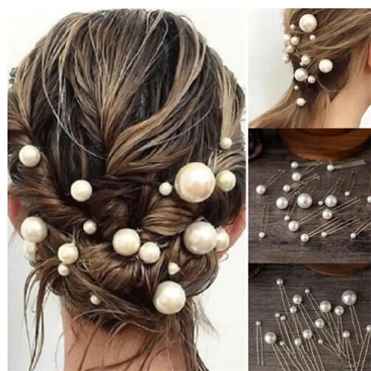 Wedding Hair Accessories Handmade Pearl Hairpins Bridal Jewelry Hairclip 20pcs/Box