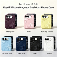 Coque de téléphone en silicone liquide pour iPhone 18 Fold/Ultra, design vague ondulée, coque de téléphone portable au toucher doux, accessoire de protection