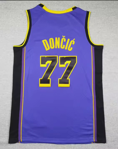 2025 Heren Nieuwe 77 Luka Doncic Geborduurde Groothandel Goedkope Hot Selling Direct Verzendbare Basketbal Jersey - Product Image 4