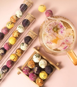 Coffrets cadeaux Fleurs artisanales en fleurs (Rose/Jasmin/Chrysanthème/Lys) Assortiment <span class=keywords><strong>de</strong></span> boules <span class=keywords><strong>de</strong></span> thé pour la beauté - Product Image 4