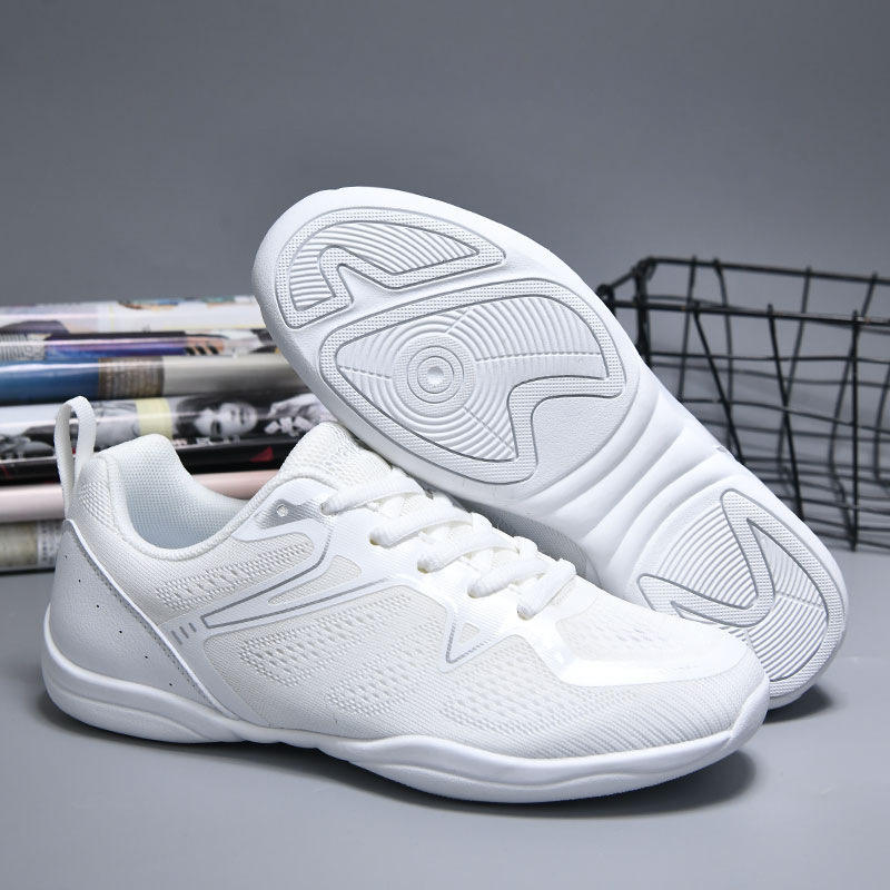 Children's Modern Competitive Dance Shoes Gymnastics Cheerleading Jazz  Dance White Sneakers Black Line Competitive Dance Shoes