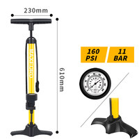 MAXFORD 160 PSI en alliage d'aluminium avec jauge pompe à pied pompe à vélo à main vélo voiture pneu pompe à vélo à air