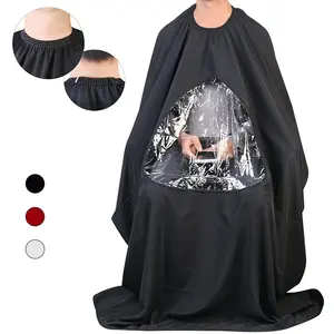 Hairdressing Cape Water Repellent Eco-friendly Barber Cape With Transparent Window For Hairdressing Cape Salon Cutting Cape