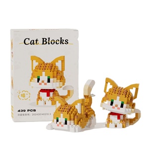 Migliori prezzi mattoncini animali per bambini serie gatto ABS pet blocchi di costruzione messi insieme mini blocchi 3d modello giocattolo di alta qualità