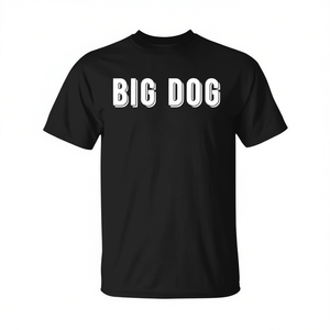 T-shirt Big Dog noir unisexe taille adulte moyenne - Product Image 2