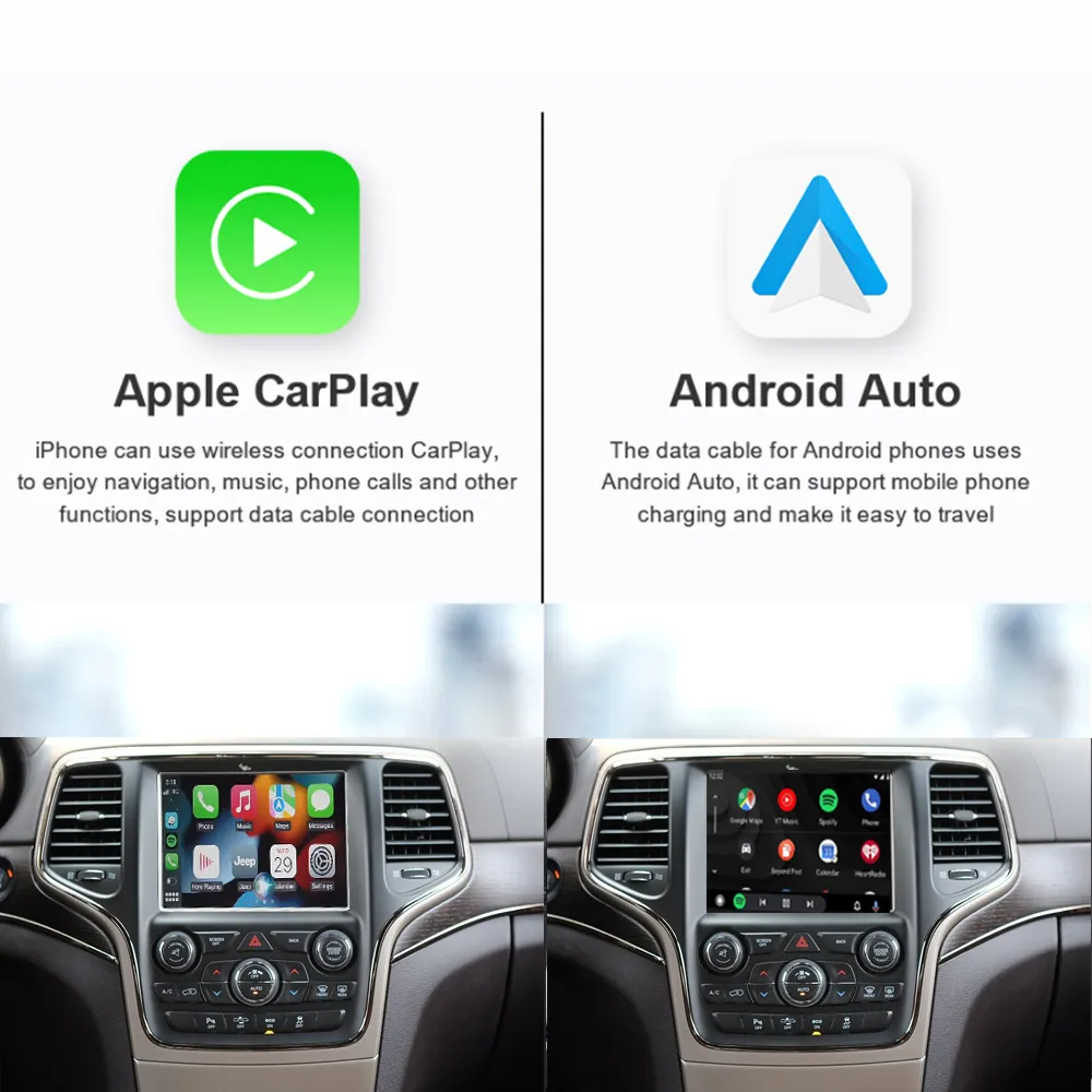 Jeep cherokee için orijinal ekran yükseltme/Grand Cherokee/pusula radyo araba oyuncu ayna kablosuz Apple Carplay Android oto