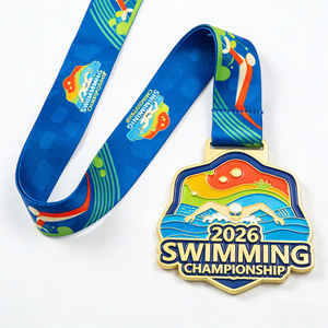 Medallas Personalizadas de Aleación de Zinc 3D con Esmalte, Cordón, Premio de Carrera, Recuerdo Deportivo, Medallas Metálicas Personalizadas para Torneos de Golf - Product Image 2