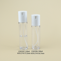 Flacon pulvérisateur rotatif en plastique PETG de 100 ml et 120 ml pour cosmétiques, soins de la peau, sérum, emballage avec pompe à brume