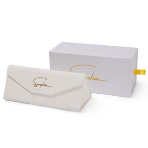 Custom logo Debossed Hot Stamping Glasses Box Packaging Spectacle Boxes <strong>Eyewear</strong> Sun Glasses Leather Magnetic Sunglasses <strong>case</strong> - Product Image 2