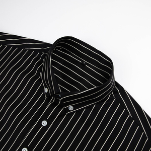 <span class=keywords><strong>Camicia</strong></span> a Righe Personalizzata di Alta Qualità in Cotone Stampato a Maniche Lunghe per Uomo, Stile Business Casual - Product Image 4