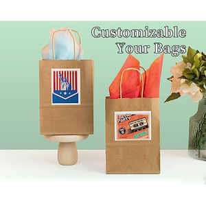 Bolsas de Papel Kraft Reciclado Personalizadas 2026 con Asa Impresa en Flexografía para Restaurantes, Diseño Personalizable, <span class=keywords><strong>Precio</strong></span> de Fábrica - Product Image 4