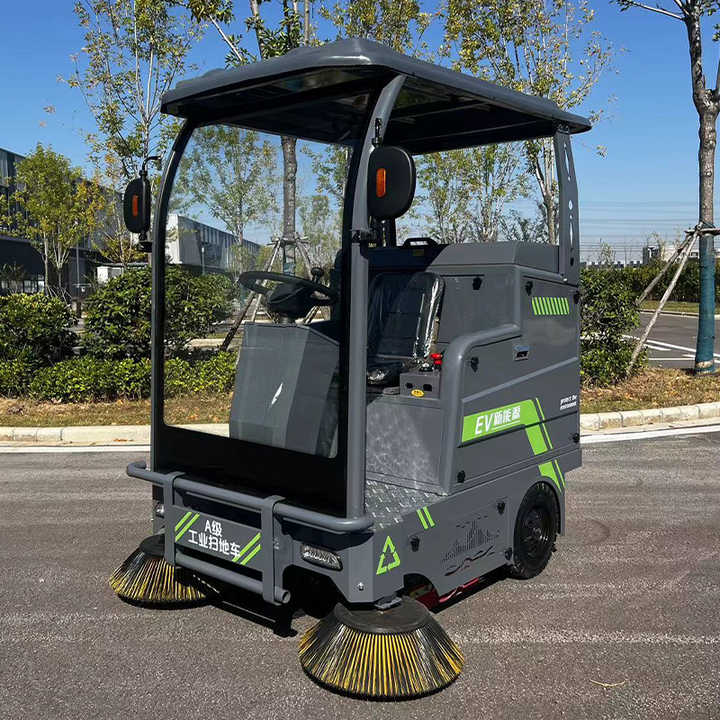 Ride-On Automatic Floor Road Sweeper Machine Small Electric Road ...