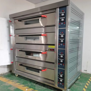 เตาอบไฟฟ้า/แก๊สแบบ 3 ชั้น 6 ถาด สเตนเลสสตีล สำหรับอบขนมปัง พิซซ่า เค้ก - Product Image 4