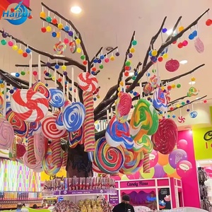 Barra de Caramelo Navideña de Fibra de Vidrio de Gran Tamaño, Estilo Pop Art, Personalizada, para Decoración de Tiendas de Dulces - Product Image 1