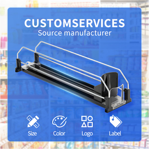 Organisateur de Bouteilles et Boissons Automatique Amélioré pour Réfrigérateur Distributeur à Ressort pour Canettes de Soda Poussoir d'Étagère de Supermarché à Largeur Réglable - Product Image 6