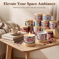 Offre Spéciale – Boîte à bougie vide en métal rond noir mat/blanc de 4 oz/8 oz, sans soudure, pour bougies en cire de soja, avec couvercle et autocollant, idéale pour le bricolage
