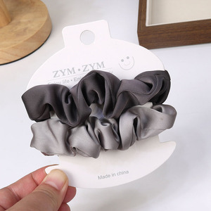 Thời trang 2pcssatin công bằng scrunchies cho phụ nữ Gradient màu tinh tế Headband tùy chỉnh đàn hồi tóc quan hệ cho cô gái bán buôn - Product Image 6