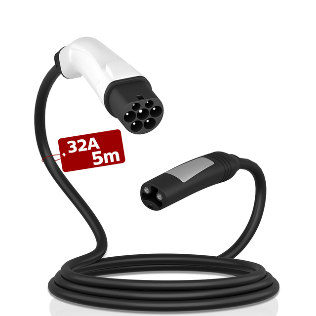 New EV Charger Cable Type 2 to NACS 16A/32A Single Phase IP54 Protection 5 Meters