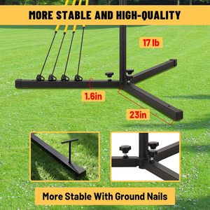 Entrenador de Bateo de Béisbol y Sóftbol con Base de Trípode, Altura Ajustable para Práctica Individual - Product Image 5