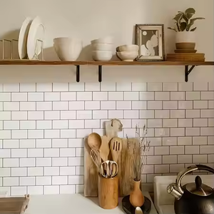 YALONG all'ingrosso bianco Peel and Stick mattonelle Backsplash 3d autoadesivo sul muro di mattoni piastrelle cucina bagno metropolitana - Product Image 3