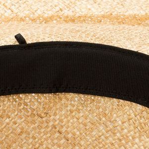 Sombrero de Paja Bao de Lujo Personalizado, Semielaborado, con Borde Plano y Flecos, Impresión Serigráfica - Product Image 5