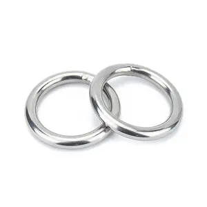 Grosir logam baja nirkarat bulat Oval cincin Carabiner klip jepret kait terbuka gesper untuk tas pakaian