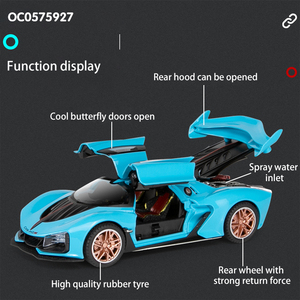 Coche de carreras de juguete con función de pulverización, escala 1:24 - Product Image 5