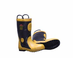 Bottes <span class=keywords><strong>de</strong></span> sécurité <span class=keywords><strong>de</strong></span> lutte contre les incendies imperméables jaunes d'approvisionnement d'usine bottes à semelle en caoutchouc à embout en acier à <span class=keywords><strong>vendre</strong></span> - Product Image 2