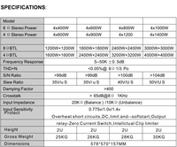 En stock 2U 800w 8ohms 1200W 4ohms Amplificateurs de puissance Rcf Professionnels