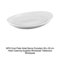 Assiette ovale Hotel Barca 30 × 20 cm Porcelaine Mps