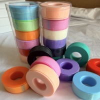 Pita Bulu Mata Warna Baru Hijau Coklat, Pita Busa Mikro Khusus Warna Pink Panas untuk Kulit Sensitif, Pita Gel Silikon untuk Ekstensi Bulu Mata