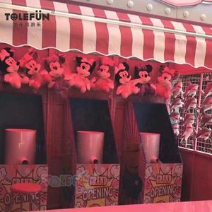 Tolefun Pâques Carnaval Jeu Stands Idée Enfants Métal Funfair Fléchettes Ballon Tir & Roll Ball Booth Jeux au Show Fairground - Product Image 5