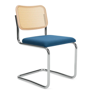 <span class=keywords><strong>Chaise</strong></span> de salle à manger <span class=keywords><strong>cantilever</strong></span> moderne nordique en rotin naturel tressé avec dossier en <span class=keywords><strong>velours</strong></span> et pieds chromés, facile à déplacer, pour hôtels et vente en gros - Product Image 2
