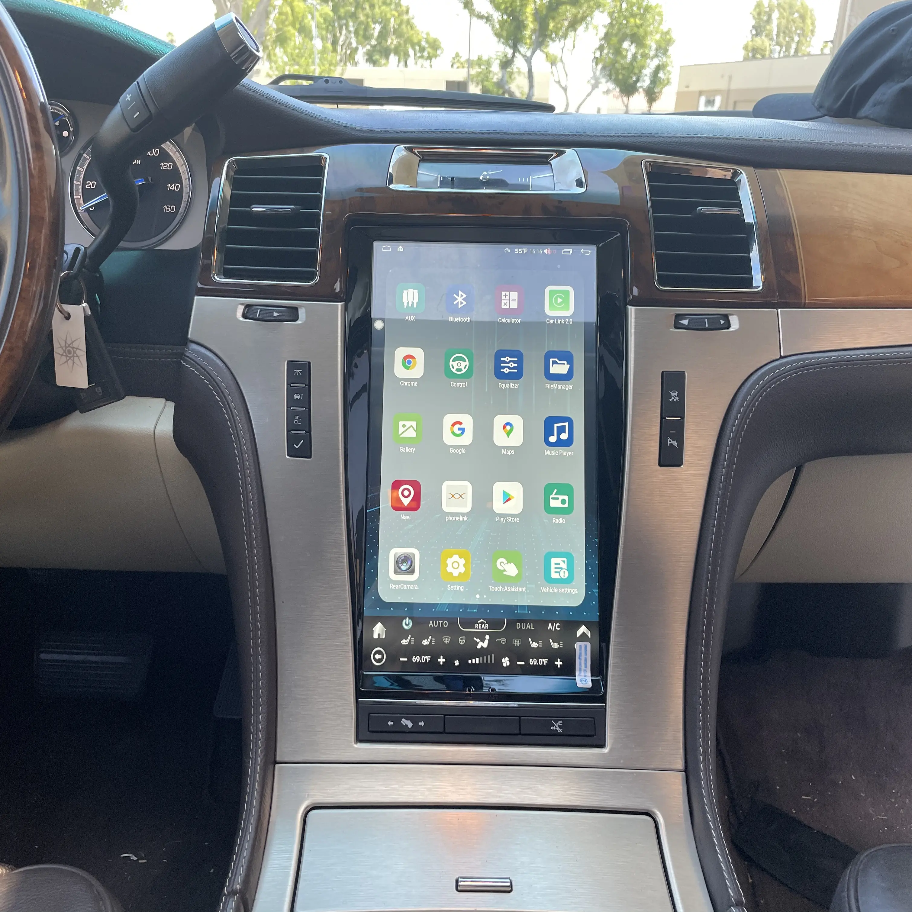 SC7862 Android 11 Tesla магнитола Автомобильный GPS навигатор мультимедийный плеер для Cadillac Escalade 2007-2014 Авто Стерео головное устройство 4G