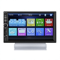 Système audio de voiture universel compatible avec écran tactile 7 pouces 1080p, stéréo, pour entrée d'alimentation 12-24V, lecteurs CD/MP3/MP4, CarPlay