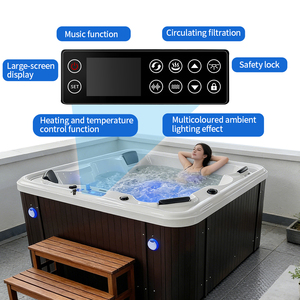 Prix <span class=keywords><strong>d</strong></span>'usine, <span class=keywords><strong>spa</strong></span> de natation de luxe personnalisable, 4 personnes, jets de massage hydromassants, systèmes <span class=keywords><strong>d</strong></span>'eau salée, éclairage LED pour villa, hôtel, gymnases - Product Image 3