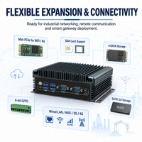 Computadora Compacta Integrada, Doble LAN, USB, COM, HD, VGA, WiFi, 4G Opcional, para Control de Máquinas, Compatible con Windows y Linux, Mini PC Integrada