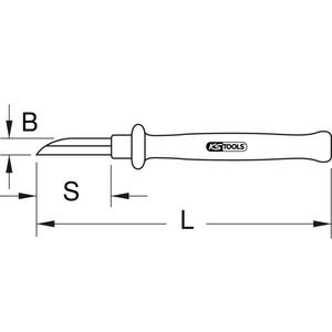 KS TOOLS - 117.5602 Couteau à câble avec isolation de protection 1000V et lame droite 200 mm 1000V PINCES ET COUPE ISOLÉES - Product Image 5