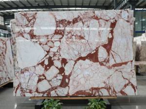 Dalles de marbre rouge Calacatta écologiques en gros, pierre naturelle unique pour la décoration d'hôtels de luxe, pour les escaliers, les salles de bain - Product Image 1