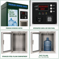 Station de remplissage d'eau en libre-service pour la communauté commerciale, avec réservoir en acier inoxydable de 800 L, stérilisation, carte IC, code QR et recharge à distance