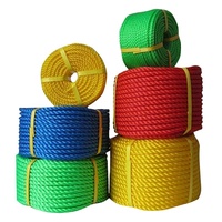 100 Yards 2mm 3mm 4mm 5mm 6mm Usine HDPE Plastique Bleu Blanc Rouge Jaune Nylon PP PE Corde Torsadée pour Emballage et Filet de Pêche